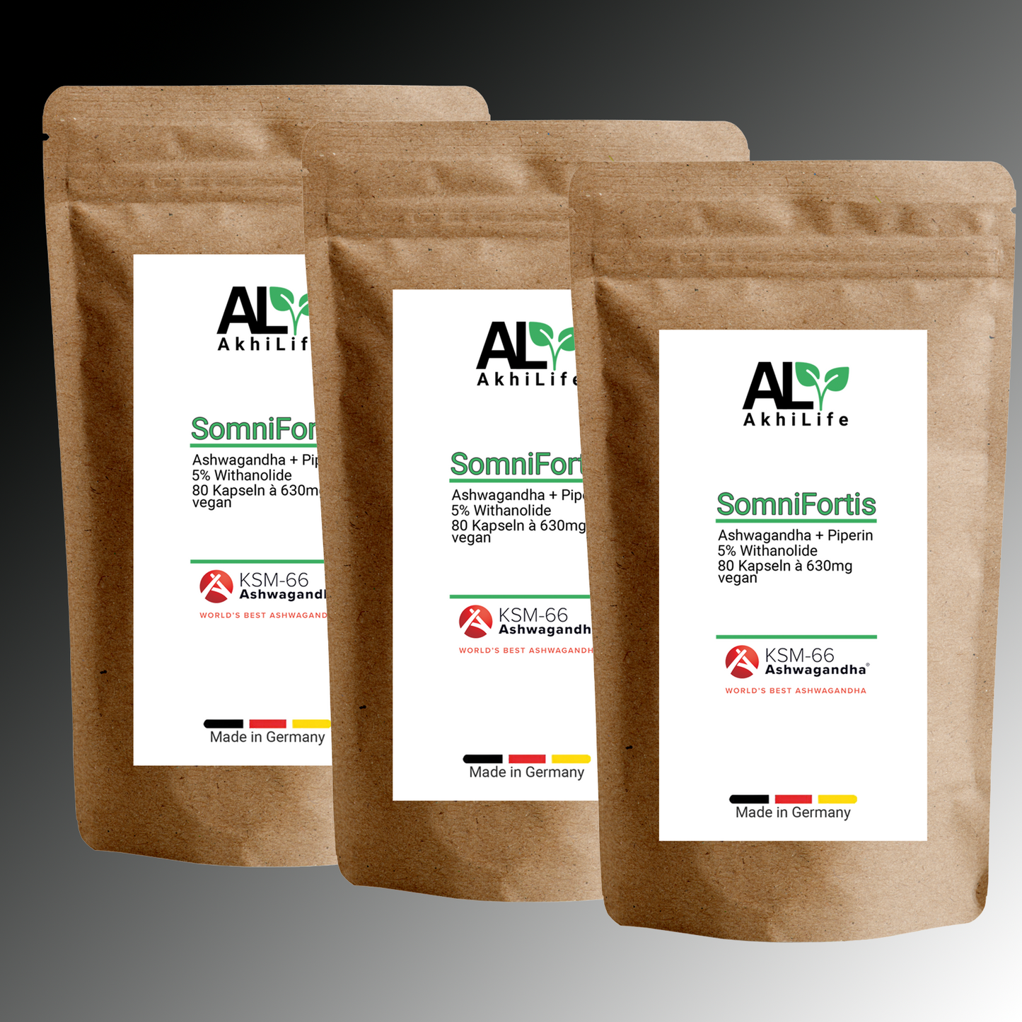 Ashwagandha KSM-66® +  Piperin Kapseln