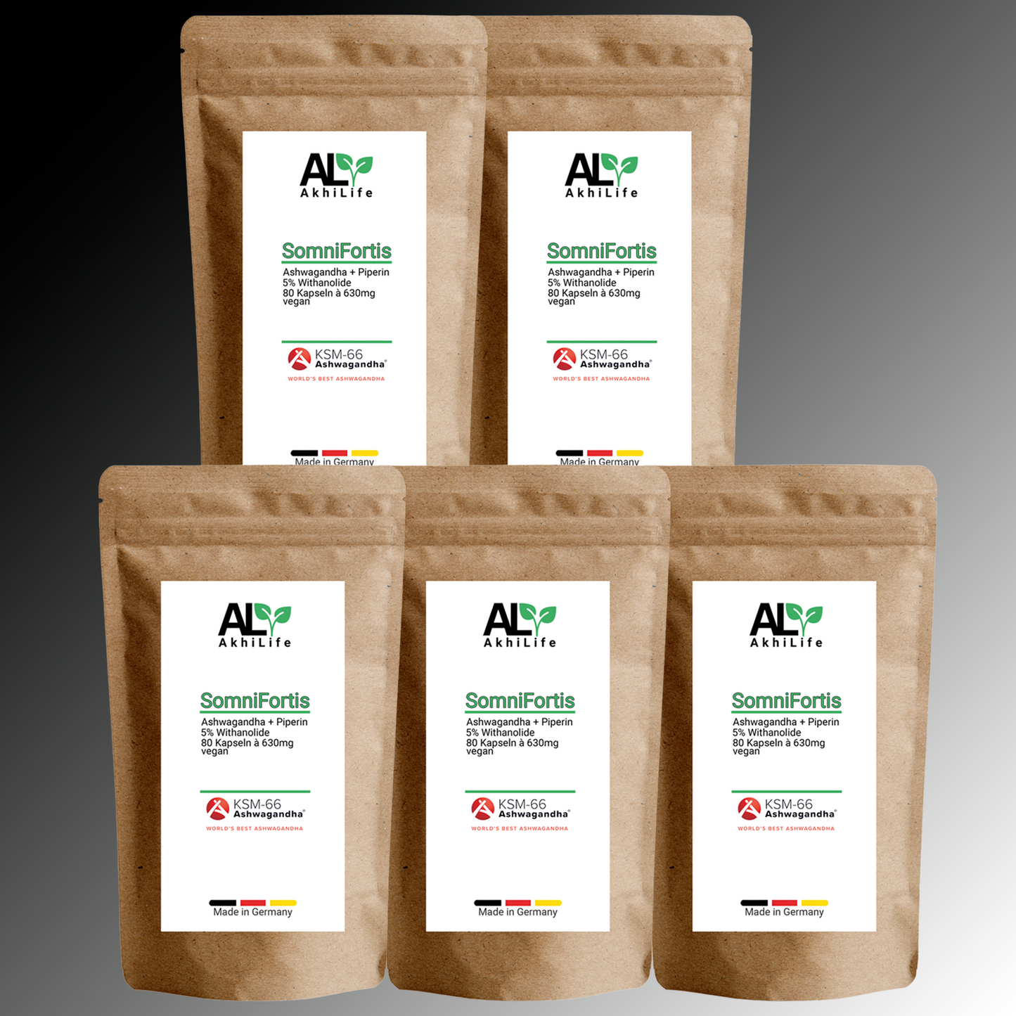 Ashwagandha KSM-66® +  Piperin Kapseln